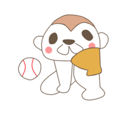 sports dzukushi life of monkey sticker #4327015