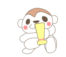 sports dzukushi life of monkey sticker #4327016