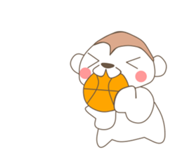 sports dzukushi life of monkey sticker #4327023