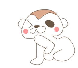 sports dzukushi life of monkey sticker #4327026