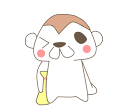 sports dzukushi life of monkey sticker #4327030