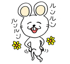 Playful White Rat sticker #4327604