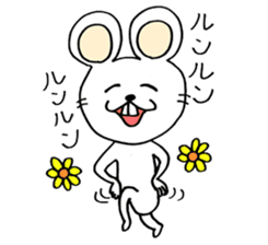 Playful White Rat sticker #4327604