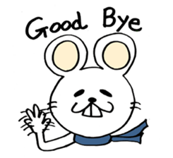 Playful White Rat sticker #4327611