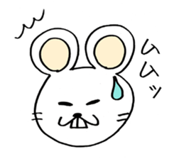 Playful White Rat sticker #4327613