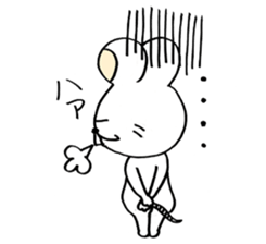 Playful White Rat sticker #4327627