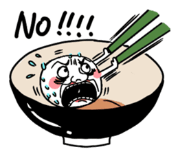 Annoying rice balls sticker #4329023