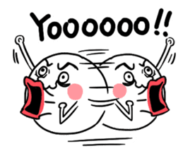 Annoying rice balls sticker #4329033