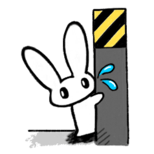 A healthy kid Rabbit Omochi. English Ver sticker #4329896