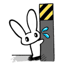 A healthy kid Rabbit Omochi. English Ver sticker #4329896