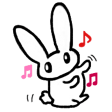 A healthy kid Rabbit Omochi. English Ver sticker #4329897