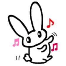 A healthy kid Rabbit Omochi. English Ver sticker #4329897