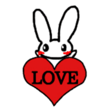 A healthy kid Rabbit Omochi. English Ver sticker #4329899