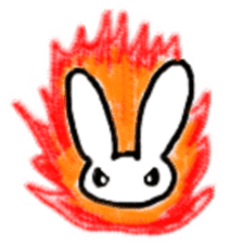A healthy kid Rabbit Omochi. English Ver sticker #4329900