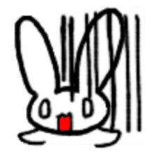 A healthy kid Rabbit Omochi. English Ver sticker #4329901