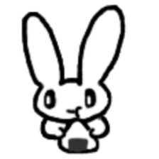 A healthy kid Rabbit Omochi. English Ver sticker #4329902