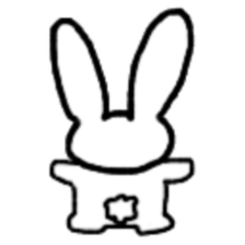 A healthy kid Rabbit Omochi. English Ver sticker #4329903