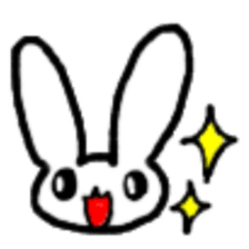 A healthy kid Rabbit Omochi. English Ver sticker #4329905