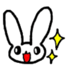 A healthy kid Rabbit Omochi. English Ver sticker #4329905