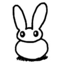 A healthy kid Rabbit Omochi. English Ver sticker #4329911