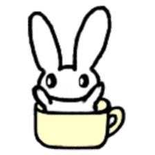 A healthy kid Rabbit Omochi. English Ver sticker #4329912