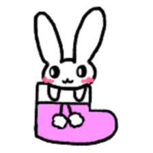 A healthy kid Rabbit Omochi. English Ver sticker #4329913