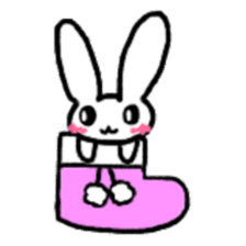 A healthy kid Rabbit Omochi. English Ver sticker #4329913