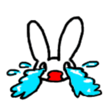 A healthy kid Rabbit Omochi. English Ver sticker #4329914