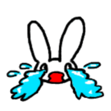 A healthy kid Rabbit Omochi. English Ver sticker #4329914