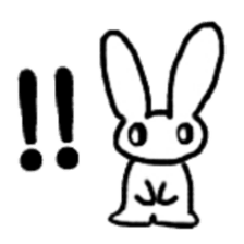 A healthy kid Rabbit Omochi. English Ver sticker #4329916