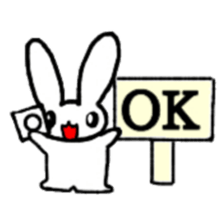 A healthy kid Rabbit Omochi. English Ver sticker #4329917