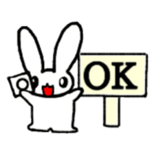 A healthy kid Rabbit Omochi. English Ver sticker #4329917