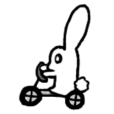 A healthy kid Rabbit Omochi. English Ver sticker #4329919