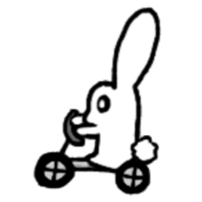 A healthy kid Rabbit Omochi. English Ver sticker #4329919