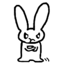 A healthy kid Rabbit Omochi. English Ver sticker #4329920