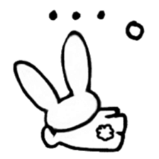 A healthy kid Rabbit Omochi. English Ver sticker #4329921