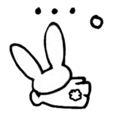 A healthy kid Rabbit Omochi. English Ver sticker #4329921