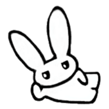 A healthy kid Rabbit Omochi. English Ver sticker #4329922