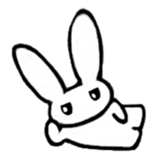 A healthy kid Rabbit Omochi. English Ver sticker #4329922