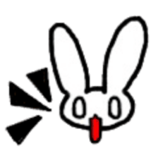 A healthy kid Rabbit Omochi. English Ver sticker #4329923