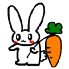 A healthy kid Rabbit Omochi. English Ver sticker #4329924