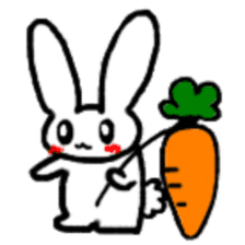 A healthy kid Rabbit Omochi. English Ver sticker #4329924