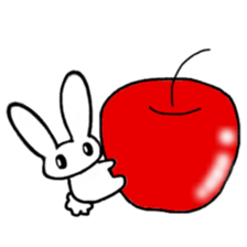 A healthy kid Rabbit Omochi. English Ver sticker #4329926