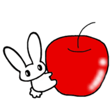 A healthy kid Rabbit Omochi. English Ver sticker #4329926