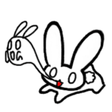 A healthy kid Rabbit Omochi. English Ver sticker #4329927
