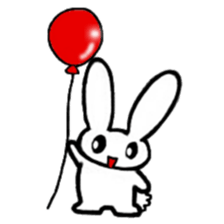 A healthy kid Rabbit Omochi. English Ver sticker #4329929