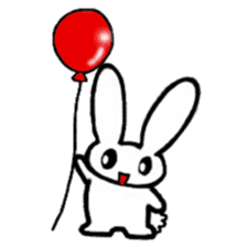 A healthy kid Rabbit Omochi. English Ver sticker #4329929