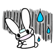 A healthy kid Rabbit Omochi. English Ver sticker #4329931