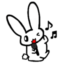 A healthy kid Rabbit Omochi. English Ver sticker #4329933