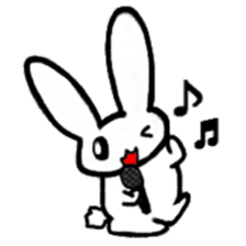 A healthy kid Rabbit Omochi. English Ver sticker #4329933